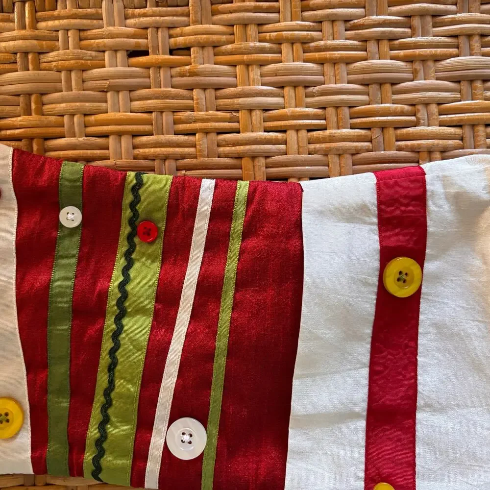 Wellesley Manor Vintage Christmas Ribbon Stocking
